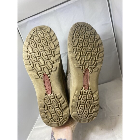 Women’s BareTraps Aide size 9.5 Side Zip Up Leather Faux Fur top Lace Up Brown - Picture 3 of 10